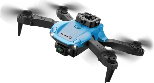 Mini składany dron RC bez kamery SMARTLY, niebieski