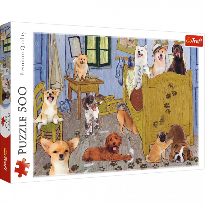 Puzzle 500 elementów – Pokój VAN GOGHA: Psia rewolucja Trefl