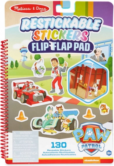 Psi Patrol naklejki restickowalne Flip‑Flap – klasyczne misje