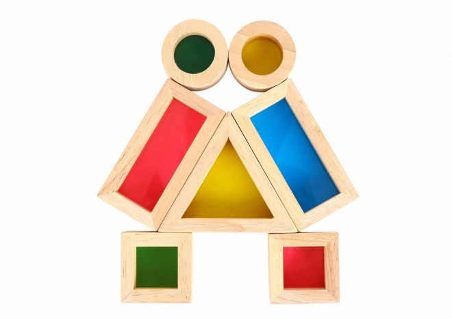 Drewniane kolorowe lustrzane klocki TOOKY TOY