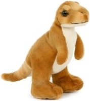 Brązowy pluszowy dinozaur 20 cm