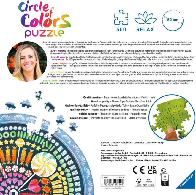 Puzzle Ravensburger Koło kolorów Słodycze 500 szt.