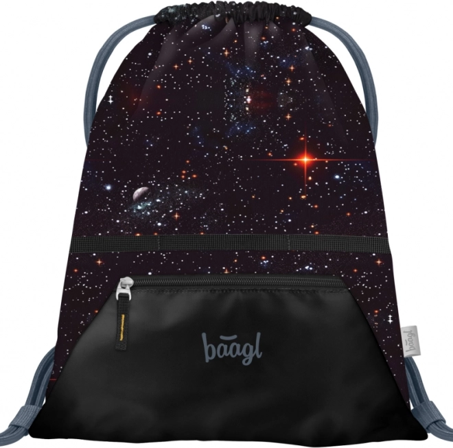 Zestaw szkolny BAAGL: Zippy Plus Pixel Space - tornister, piórnik, woreczek