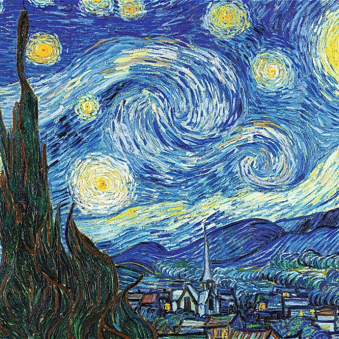Puzzle z Ramą Gwiaździsta Noc 500 elementów