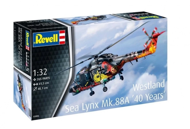 Plastikowy model śmigłowca Westland Lynx Specjalne malowanie 1/32