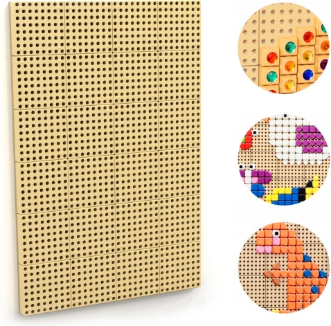 Masterkidz ścienna kreatywna tablica STEM z panelem montażowym 120 × 80 cm