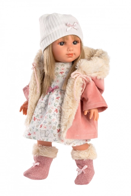 Llorens 53541 ELENA - realistyczna lalka z miękkim materiałowym ciałem - 35 cm