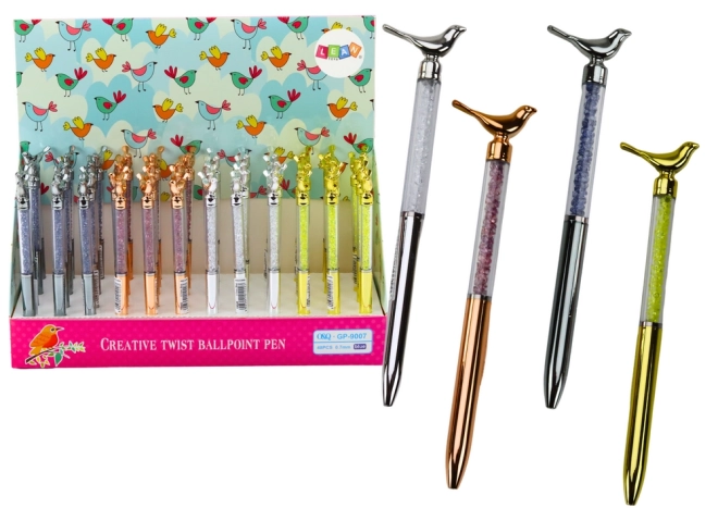 Długopis z niebieską końcówką Birds Diamonds 0,7 mm Mix