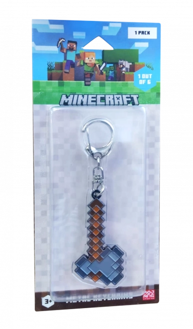 Minecraft metalowy brelok