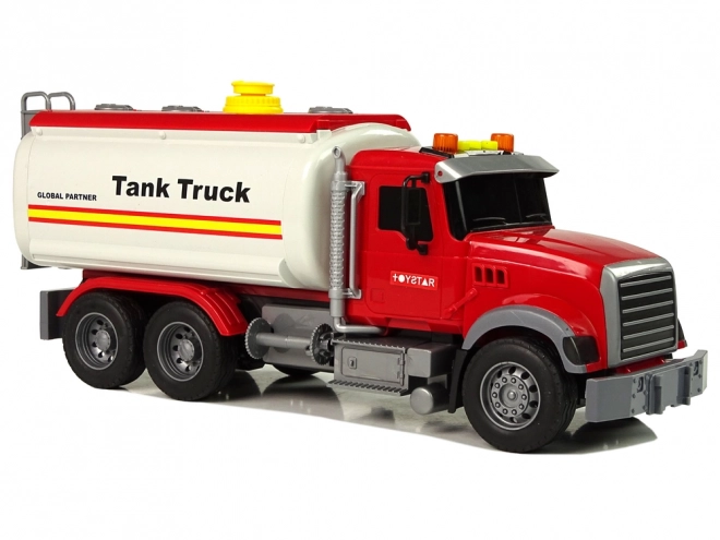 Biały cysterna Truck Dźwięki Światła