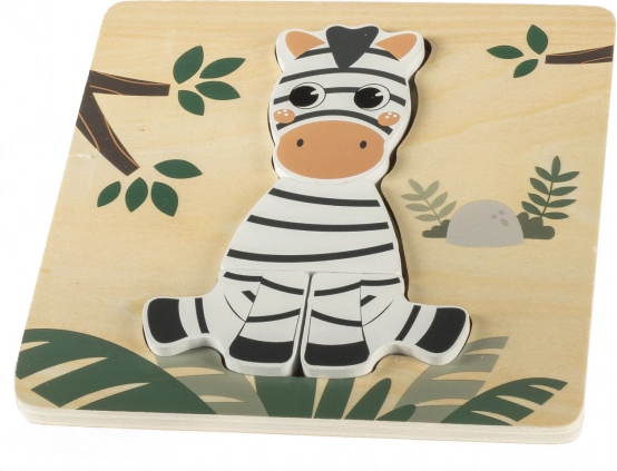 Drewniane puzzle małe, Zebra