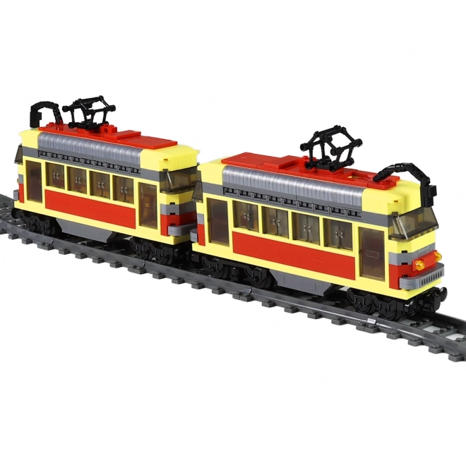 Kompatybilny zestaw BLOXO tramwaju na baterie z torami 724 szt.