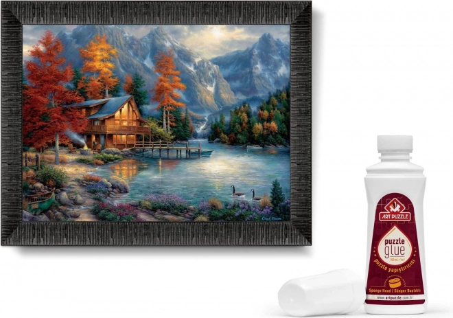 ART PUZZLE Puzzle z ramą i klejem 3w1 1000 elementów – Cień nad rzeką