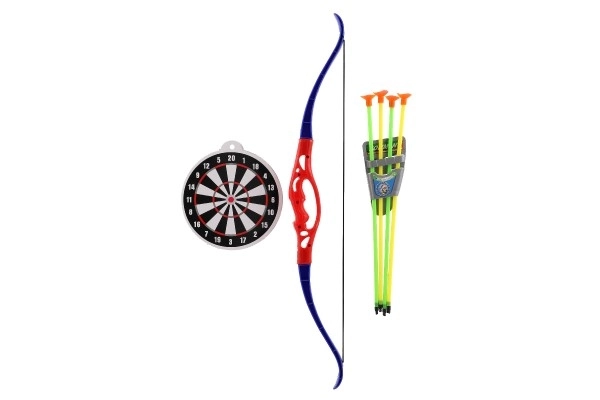 Łuk+4 strzały z przyssawkami plastik 57cm na karcie
