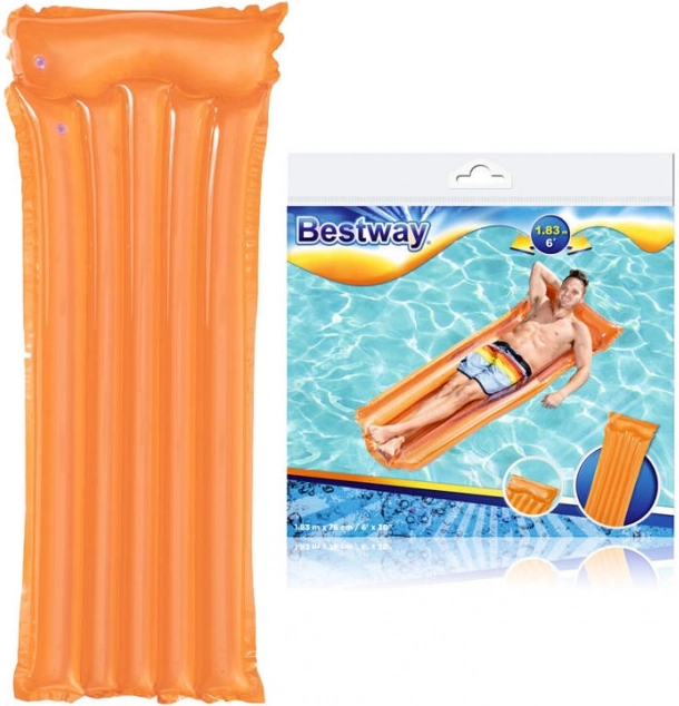 Bestway dmuchane materace Deluxe 183 × 76 cm – Pomarańczowy