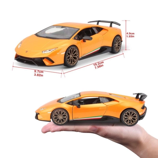 Lamborghini Huracan Performante pomarańczowy model 1:24