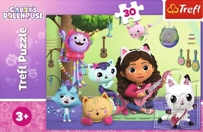 Puzzle 30 kawałków Gabi i jej uroczy domek, Domek Kota Gabi