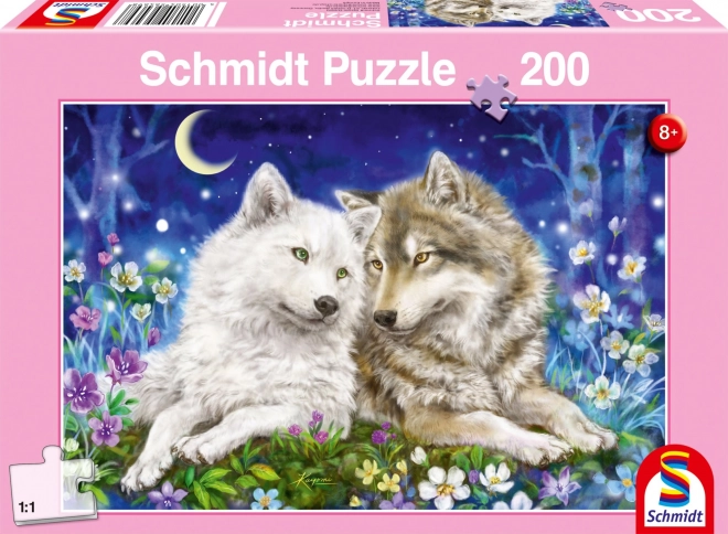 Puzzle Włochate wilki 200 elementów