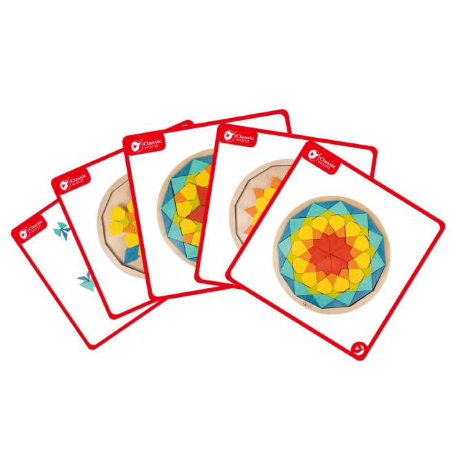 Montessori układanka mandala - wzory, kształty i kolory