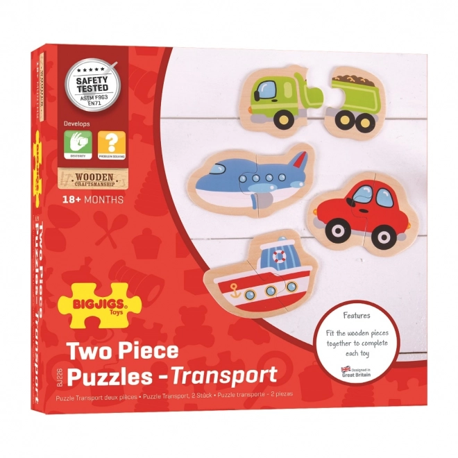 Bigjigs Zabawki Proste puzzle Pojazdy