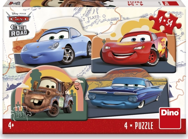 Puzzle Disney Pixar Auta 4x54 kawałki