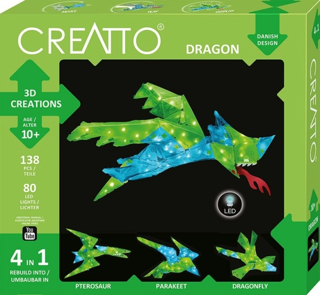 Kreatywny zestaw świecący Smok Creatto