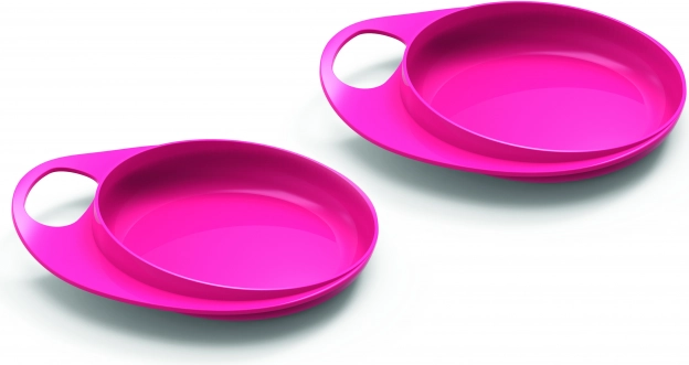 Talerze ze podwyższonym brzegiem Pastel Pink, 2 szt.