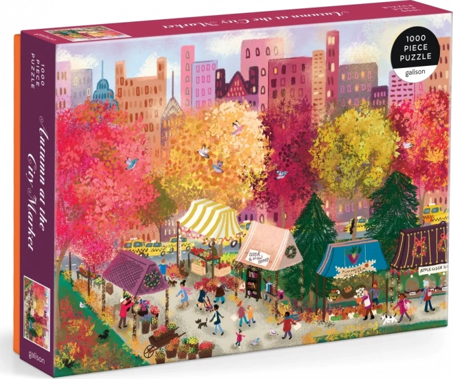 Puzzle Jesień na rynku miejskim 1000 elementów Galison