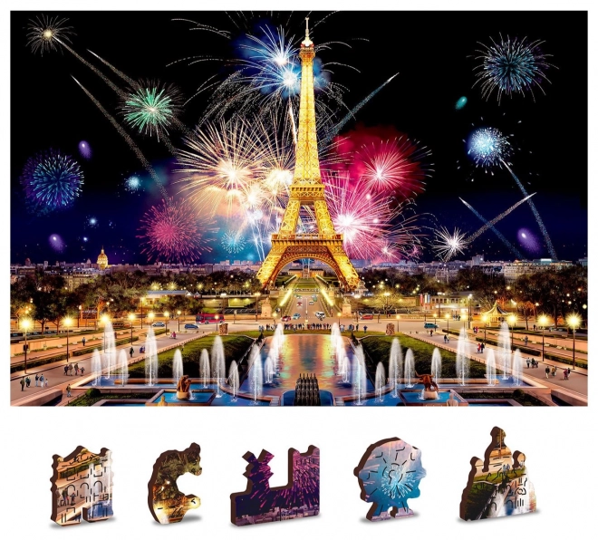 Drewniane puzzle Nocny Paryż