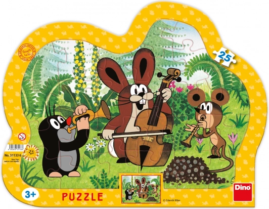 Dino puzzle Krecik muzyk