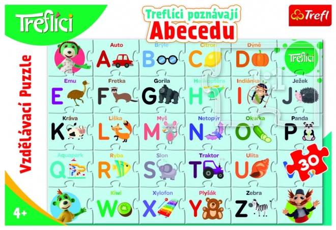 Puzzle edukacyjne 30 - Trefliki poznają alfabet