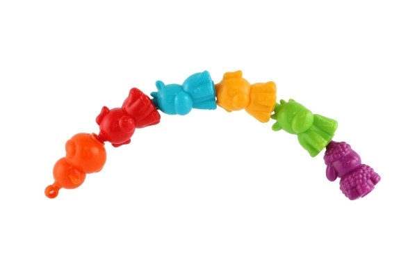 Plastikowe zwierzątka domowa farma łańcuchowa 12 sztuk 8 cm w plastikowym pojemniku 10x18 cm 12m+