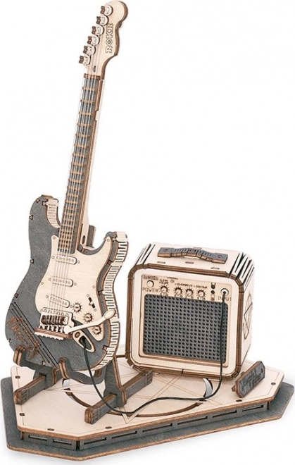 RoboTime drewniane 3D puzzle - Elektryczna gitara