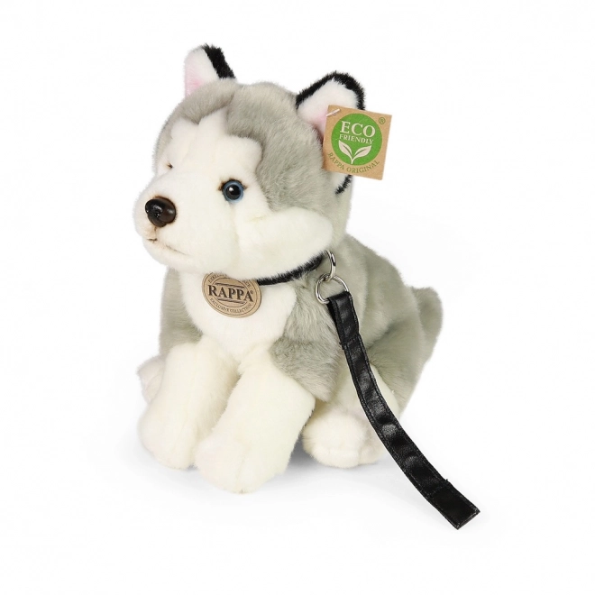Pluszowy pies Husky z smyczą 28 cm od Rappa