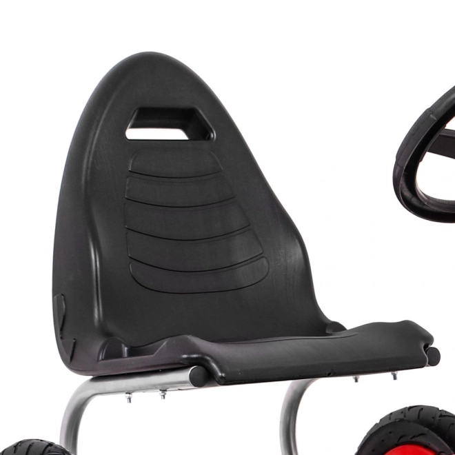Gokart Full Ahead AIR z pedałami dla dzieci 3+ Czerwony + Regulacja siedzenia + Opony pneumatyczne + Hamulec ręczny