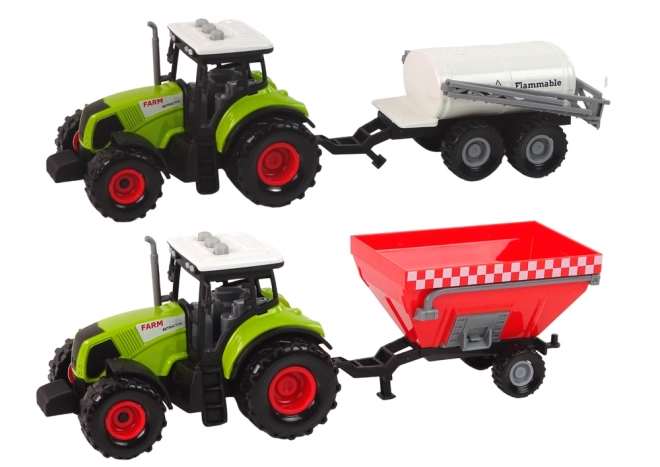 Duży traktor z diodami LED i dźwiękami - zestaw 2 maszyn rolniczych