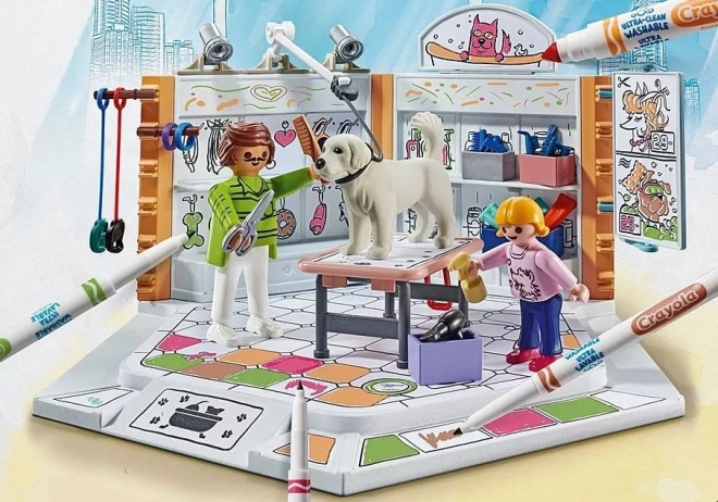 Playmobil Salon dla psów z kolorami Crayola
