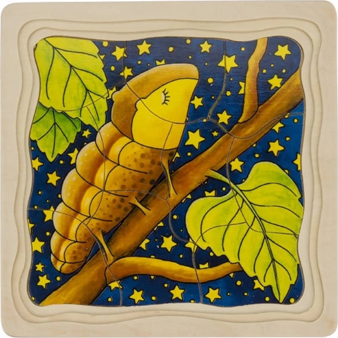 Puzzle warstwowe Gąsienica