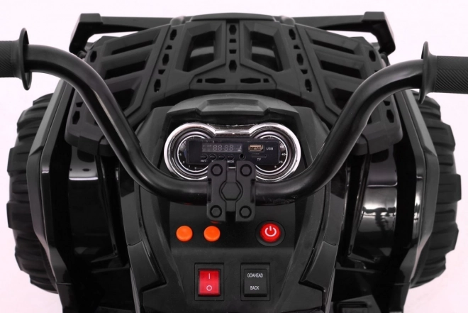 Dziecięcy akumulatorowy quad czarny + koła EVA + radio MP3 + LED + wolny start