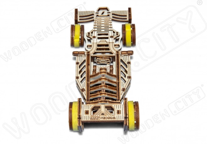 Drewniane Miasto 3D puzzle Wyścigowy Samochód Bolid 108 części