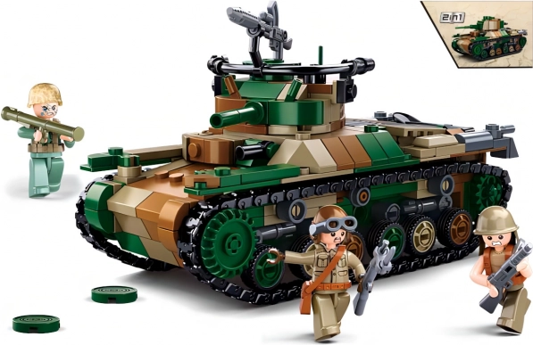 Sluban WWII japoński czołg średni Typ 97 2w1 zestaw konstrukcyjny