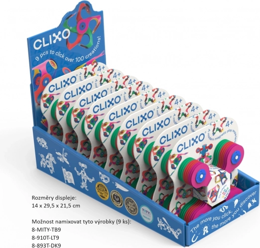 Bloki magnetyczne Clixo Designer Pack, kolor beżowy