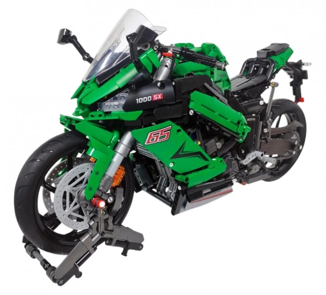 Zestaw Klocków Sportowy Motocykl zielony 2304 elementy