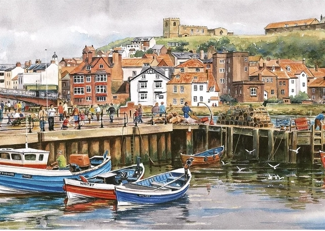 Puzzle panoramiczne Gibsons Whitby, Yorkshire 636 kawałków