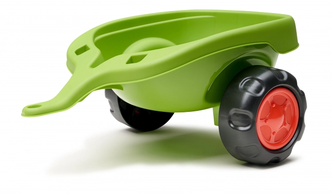 Jeżdżący traktor Claas z przyczepą, ładowaczem i łyżką