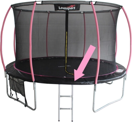 ochronny pokrowiec na sprężyny do trampoliny sport max 6 ft czarno‑różowy