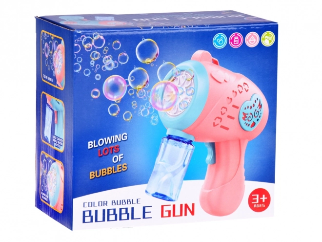 Kolorowy pistolet do baniek mydlanych dla dzieci