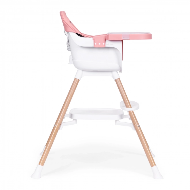 Dziecięce krzesełko do karmienia 2w1 różowe ECOTOYS