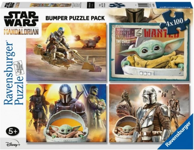 Puzzle RAVENSBURGER Star Wars: Mandalorian 4×100 elementów