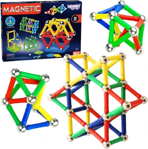 Woopie magnetyczne klocki konstrukcyjne 3D, 58 szt.